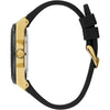 Reloj Guess para hombre de acero inoxidable con movimiento cuarzo japonés y correa de silicona negra resistente