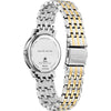 Citizen Eco-Drive Disney Princess Ariel Reloj con diamantes tono dorado, esfera azul de cristal de zafiro, modelo EX1499-50W