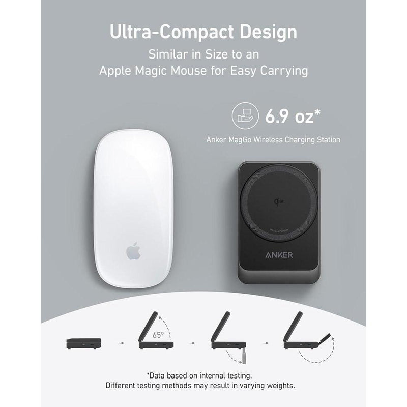 Anker MagGo Estación de carga 3 en 1 para iPhone 17, compatible MagSafe, Qi2 certificado, Apple Watch, AirPods y más