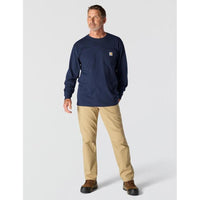 Camiseta de trabajo Carhartt de manga larga con bolsillo para hombre, ajuste holgado y resistente para actividades intensas