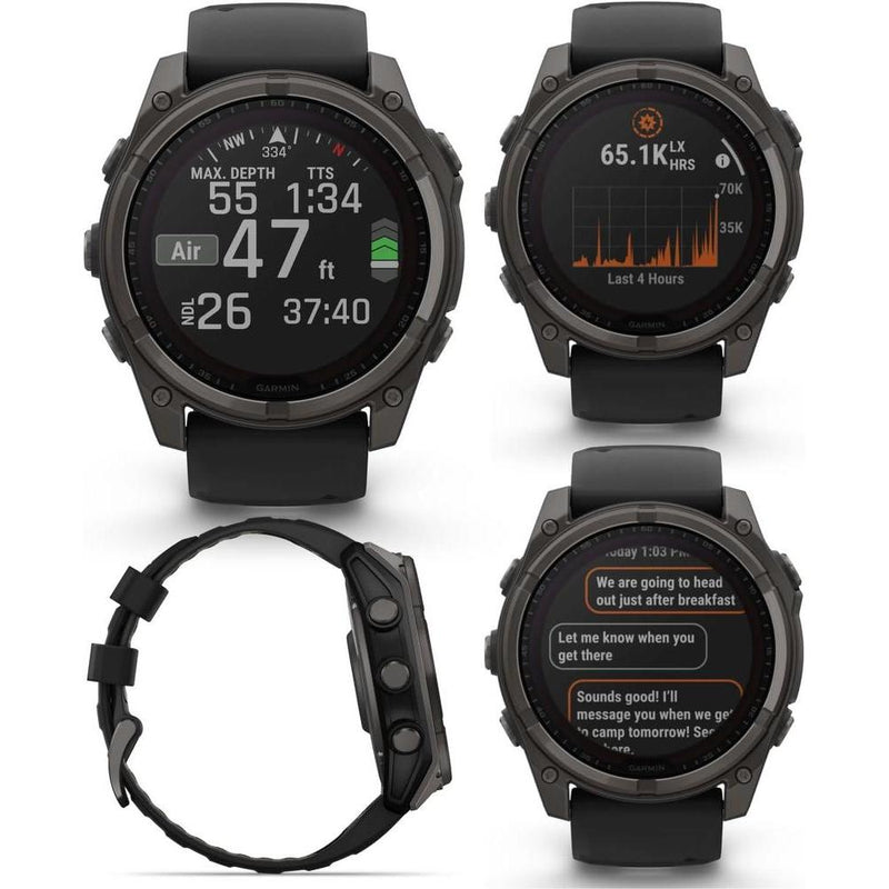 Garmin Fenix 8 Smartwatch Multideporte Con Carga Solar, Zafiro, Titanio Y GPS, Incluye Auriculares Wearable4U 51 Mm 32 Gb
