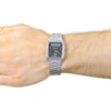 Casio Reloj Unisex AQ-230A de Acero Para Adultos, Pantalla Analógico-Digital, Resistente al Agua, Temporizador