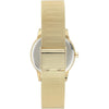 Reloj de pulsera para mujer Nine West en dorado con acero inoxidable, cristal resistente y diseño floral elegante