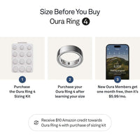 Anillo Oura 4 Plata - Dispositivo portátil de seguimiento del sueño y salud con Bluetooth, diseño resistente y cómodo para uso continuo