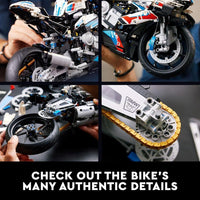 LEGO Technic BMW M 1000 RR Kit de modelo para adultos, con características auténticas y detalles de exhibición