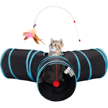 Túnel de Juguete Plegable para Mascotas de 3 Vías