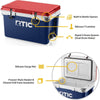 Enfriador ultraligero RTIC 32 cuartos con aislamiento portátil para bebidas, ideal para playa, camping, pesca y más actividades
