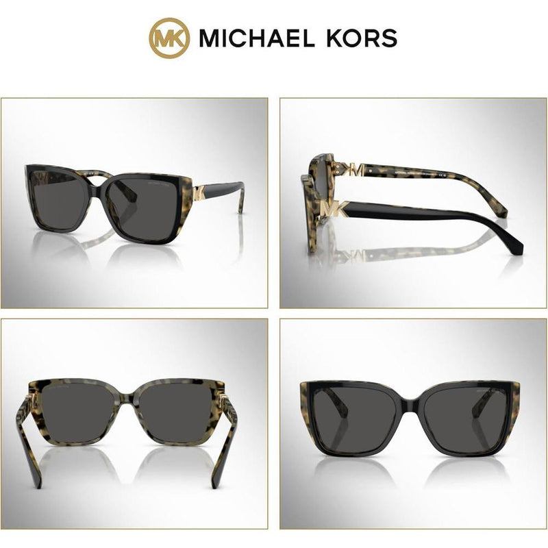 Michael Kors Acadia MK2199 - Lentes de sol rectangulares elegantes para mujer con accesorios incluidos de cortesía