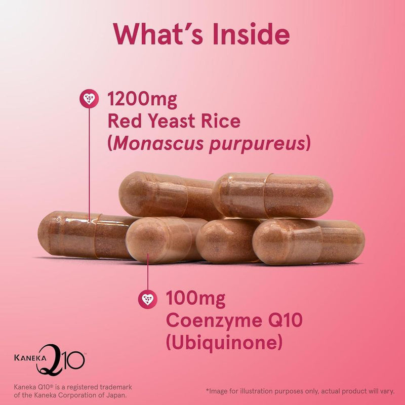 Jarrow Formulas Arroz de Levadura Roja y CoQ10, Suplemento Dietético Herbal para la Salud del Corazón