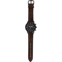 Reloj cronógrafo de acero inoxidable y cuero Fossil Townsman para hombre, estilo clásico y funcionalidad moderna