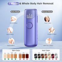 Depiladora láser IPL con enfriamiento por hielo 3 en 1, indolora, para uso en casa, adecuada para hombres y mujeres