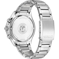 Reloj Citizen Eco-Drive Weekender Sport Casual, acero inoxidable plateado, cronógrafo y resistente al agua para hombre
