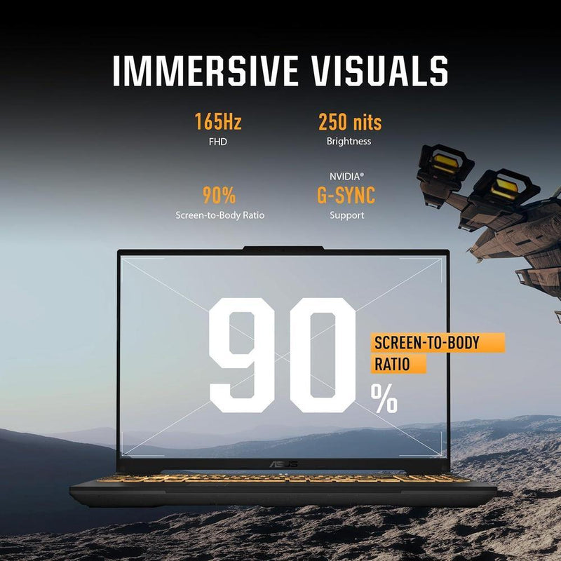 ASUS TUF F16 (2024), FHD+ 165Hz 16:10, Intel i7-13650HX, NVIDIA RTX 4060, DDR5 16 GB, SSD 512 GB, Wi-Fi 6, Windows 11
