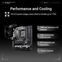 Placa base ROG Crosshair X870E Hero BTF AMD ATX, diseño conector oculto, ranura GPU alta potencia, DDR5, WiFi 7, PCIe 5.0, USB4