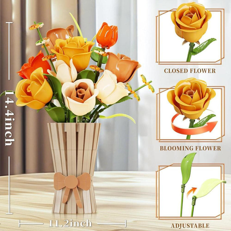 Ramo de flores con jarrón armable