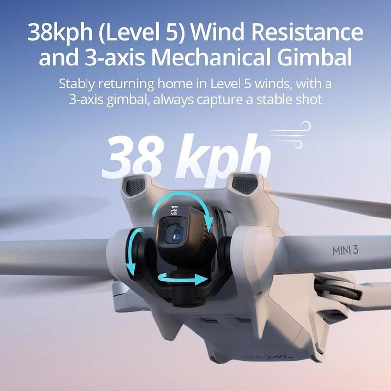 DJI Mini 3, dron para adultos con cámara 4K, 38 min de vuelo, transmisión de video de 10 km, captura vertical, GPS integrado
