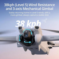DJI Mini 3, dron para adultos con cámara 4K, 38 min de vuelo, transmisión de video de 10 km, captura vertical, GPS integrado