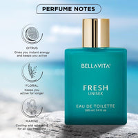 Bellavita Fresh Eau de Toilette for women with Bergamot
