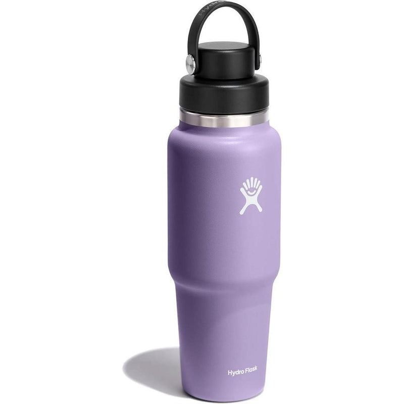 Botella de viaje Hydro Flask con tapa flexible. Mantiene bebidas frías hasta 24 horas y es compatible con portavasos