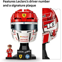 LEGO Scuderia Ferrari Charles Leclerc Casco - Juego de construcción para adolescentes y fanáticos de la F1