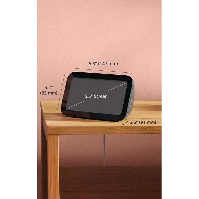 Amazon Echo Show 5, dispositivo inteligente con pantalla táctil de 5.5", sonido claro y profundo, control de dispositivos y funciones de videollamada
