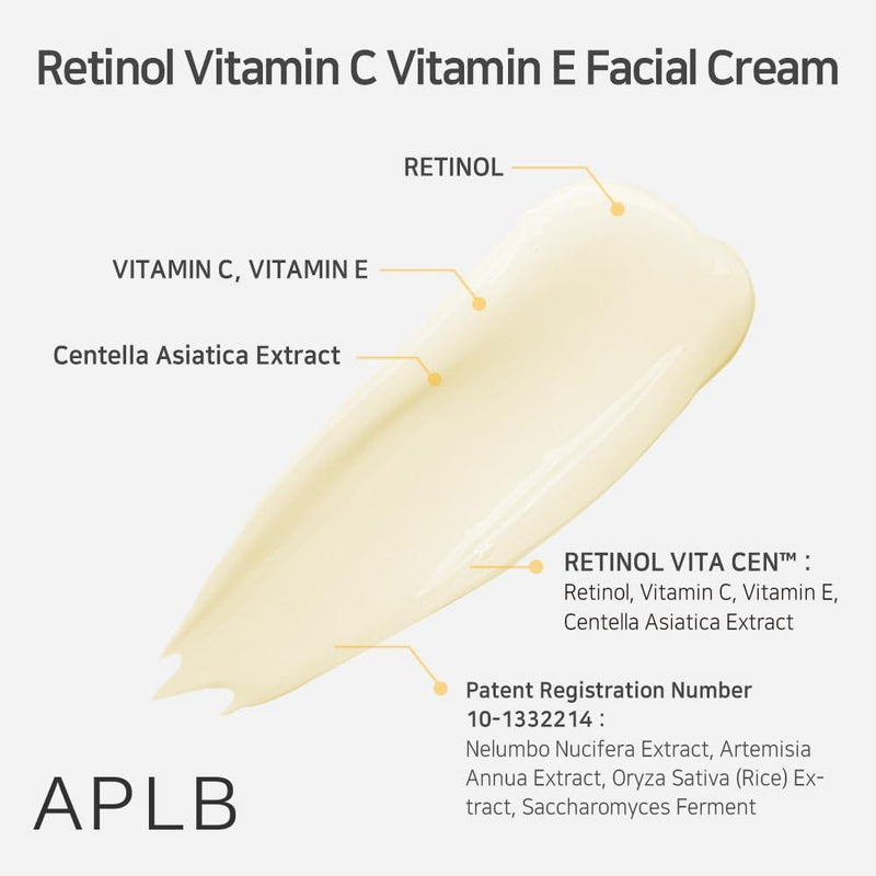 Crema Hidratante Facial APLB Con Vitamina C, E Y Retinol 55ml