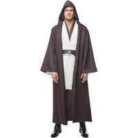 Disfraz de túnica para hombre, disfraz de adulto, bata de Halloween, uniforme con capucha. Incluye túnica, tabardo, cinturón, pantalón y capa.