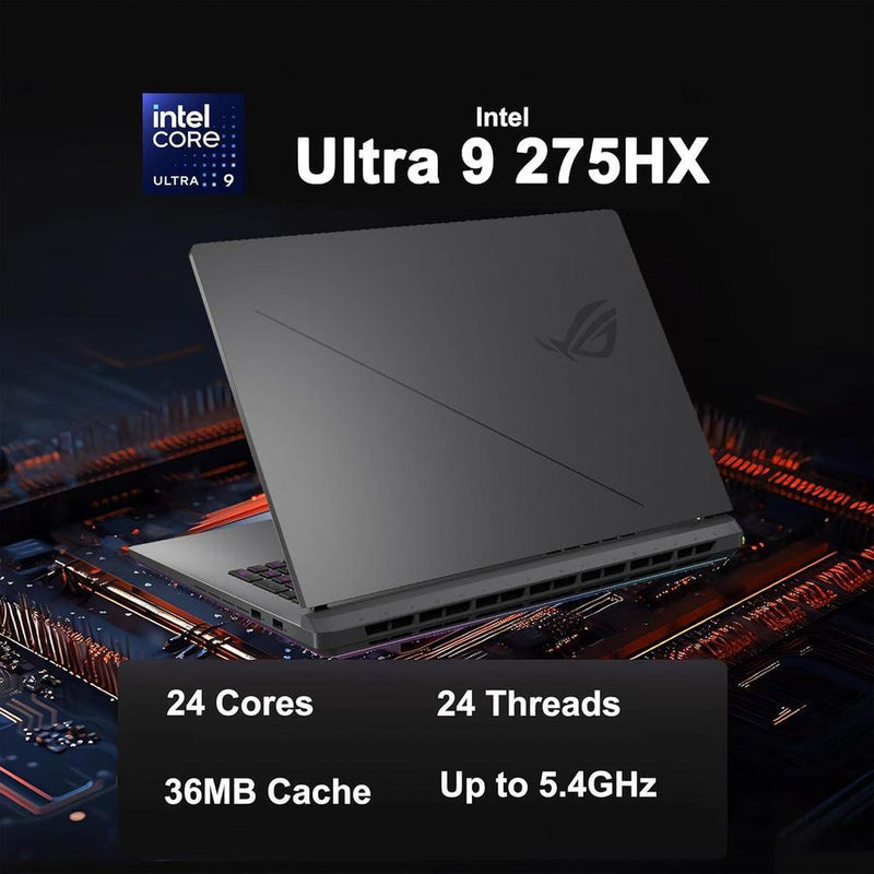 Asus Rog Strix G18 Gaming Laptop Intel Ultra 9 24-Core 32gb Ram 2tb Ssd Ge Force Rtx 5060 Wi-Fi 7 18" 240hz Negrometa