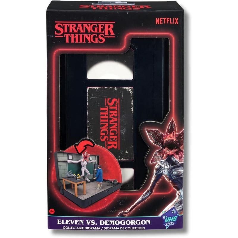 Diorama de Stranger Things Once vs. Demogorgon con accesorios, pieza coleccionable oficial de Netflix