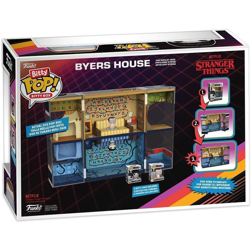 Funko Bitty Pop! Bitty Boxes Stranger Things - Byers House Playset con 2 figuras pequeñas en estuche coleccionable