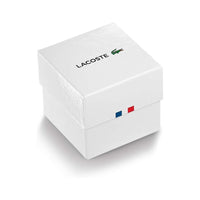 Lacoste Reloj 12.12 de silicona blanco para hombre con movimiento de cuarzo y cristal resistente a arañazos