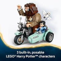 LEGO Harry Potter Hagrid y Harry, Juguete de construcción de motocicleta para niños y fanáticos, ideal para regalo