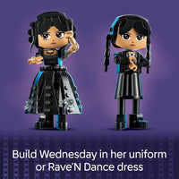 LEGO Figura Wednesday Addams, juguete de construcción para niños y coleccionistas a partir de 10 años, incluye soporte y accesorios