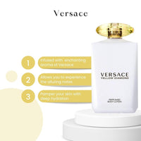 Versace Loción Corporal Diamante Amarillo, aroma floral, 200ml. Hidratación y luminosidad para la piel