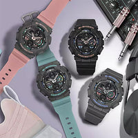 Reloj Casio Señoras G-Shock S-Series con Banda de Resina Rosa, Modelo GMAS140-4A, Analógico Digital