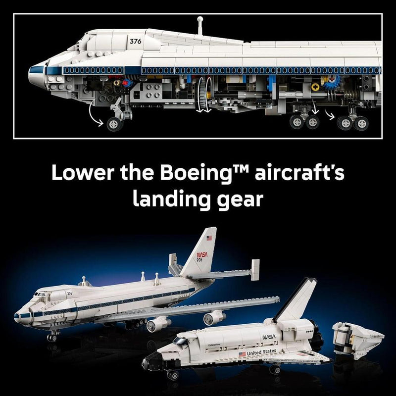 LEGO Icons Shuttle Carrier Aircraft - Juego de aviones para adultos, modelo de nave espacial, decoración y regalo