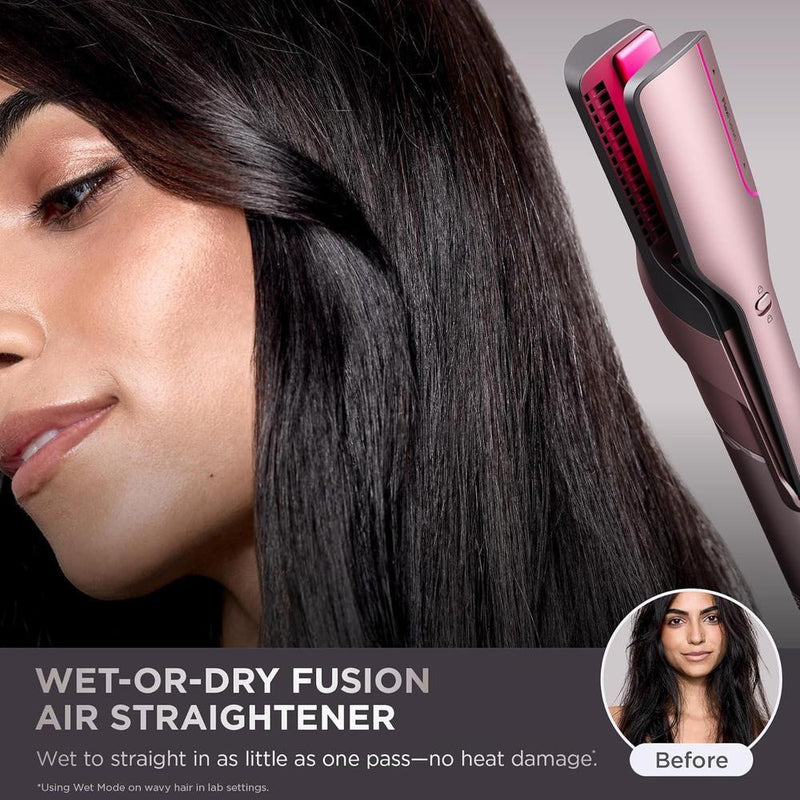 Shark FlexFusion: Plancha de pelo y potente secador con cepillo Fusion, estilo de aire cerámico y rizadores automáticos