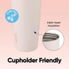 Owala FreeSip Sway - Botella de agua de acero inoxidable con boquilla 2 en 1, tapa a prueba de fugas en color Sorbete espumoso