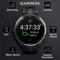 Garmin Forerunner 965 Reloj inteligente premium con GPS para correr y triatlón, incluye pantalla AMOLED y bisel de titanio