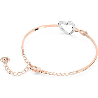 Swarovski Infinity Heart colección de joyas con collares y pulseras en oro rosa con cristales transparentes