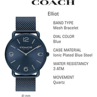 Reloj Coach Elliot para Hombre, elegancia contemporánea con detalle exclusivo, ideal para uso diario