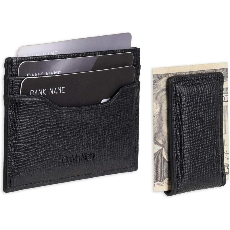 Cartera Calvin Klein para hombre con diseño minimalista bifold y fundas para tarjetas con bloqueo RFID