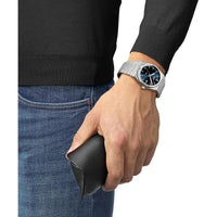 Reloj de vestir Tissot PRX para hombre con carcasa de acero inoxidable 316L, color gris, resistente al agua