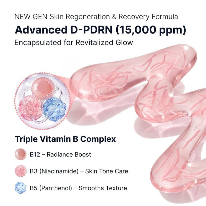Ampolla intensiva Glow PDRN con péptidos de cobre y vitamina B12, colágeno y ácido hialurónico para el cuidado facial coreano