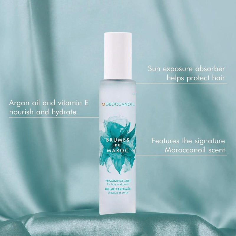 Mist Fragancia Moroccanoil para cabello y cuerpo, con aceite de argán y vitamina E, aroma ámbar y floral dulce
