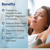Jarrow Formulas L-treonato de magnesio suplemento para soporte cerebral, 90 cápsulas veganas MagMind Magtein