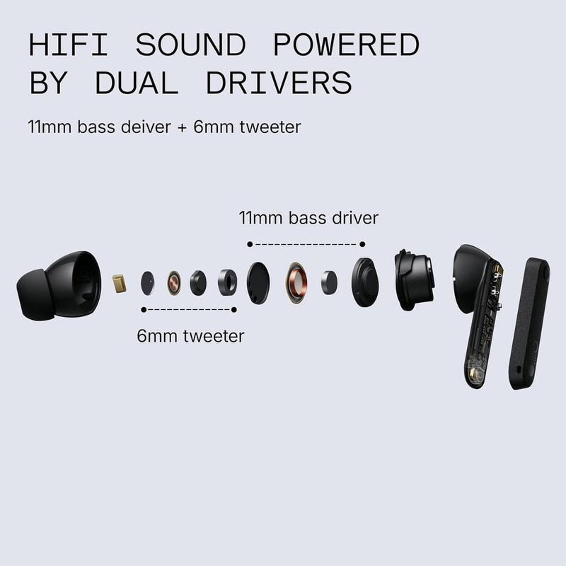 Cmf Buds Pro 2 Auriculares Inalámbricos Con Chatgpt, Audio Hi-Res, 50 Db Cancelación De Ruido, Grises Oscuro