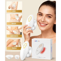 INTEO Máquina 3 en 1: Dispositivo de Belleza Recargable para Contornear Cuerpo y Cara con Terapia de Luz Roja