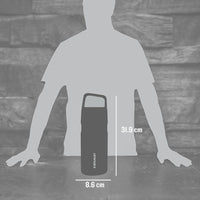 Botella Stanley IceFlow con tapa giratoria, ligera y a prueba de fugas, ideal para deportes, viajes o acampadas. Acero inoxidable reciclado