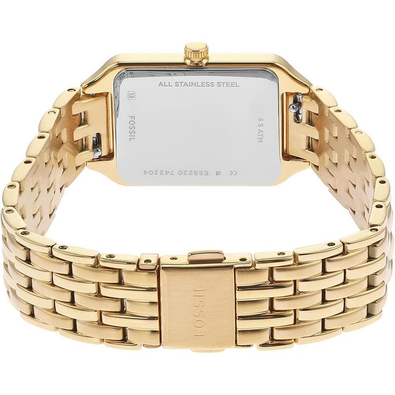 Fossil Raquel Reloj para mujer de cuarzo y acero inoxidable en color dorado con 3 manecillas y calendario